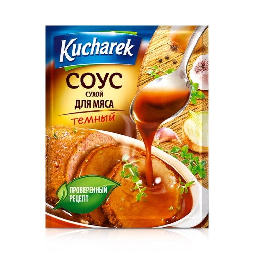 Соус для мяса, сухой, тёмный, Kucharek, 28 г